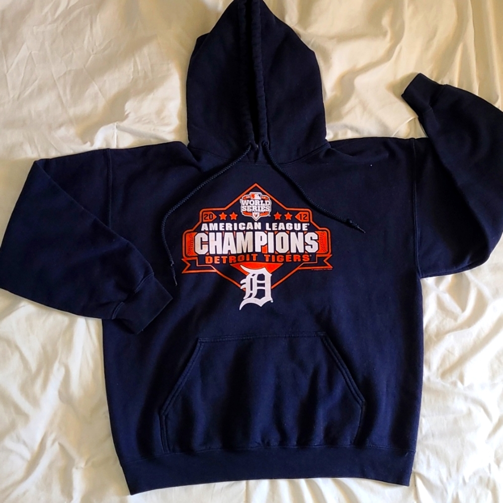 Detroit Tigers 2012 World Series American League Champions Navy Blue Hoodie